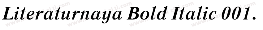 Literaturnaya Bold Italic 001.001字体转换